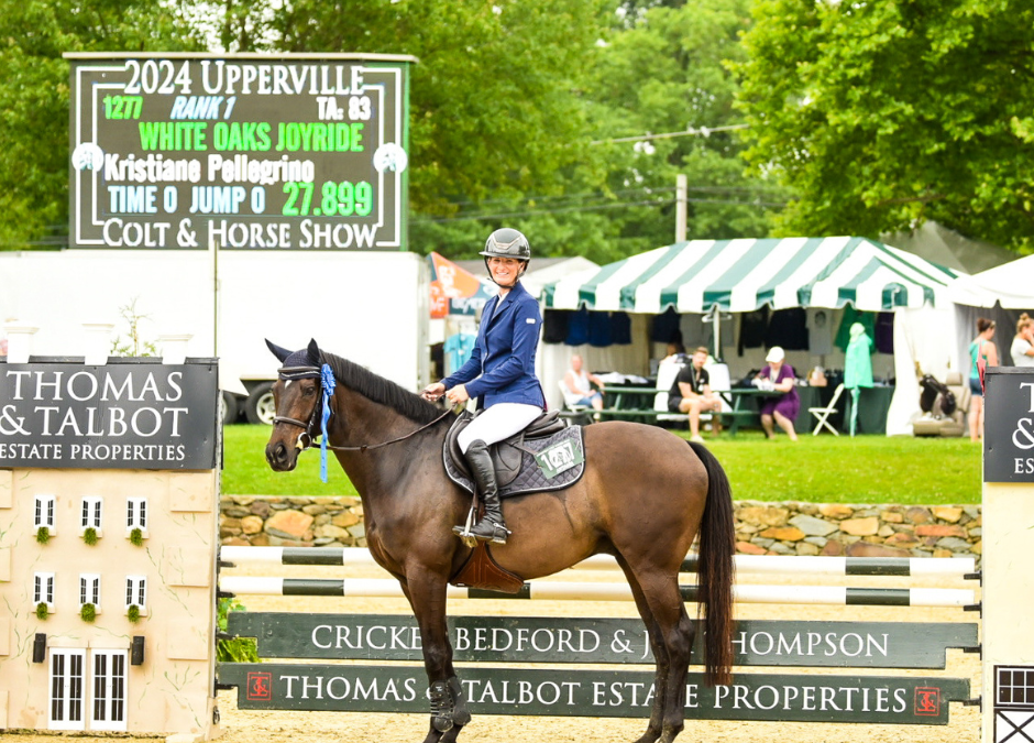 Kristiane Pellegrino and White Oaks Joy Ride Speed to the Take2 Thoroughbred Jumper Championship at the Upperville Colt & Horse Show Presented by MARS Equestrian™